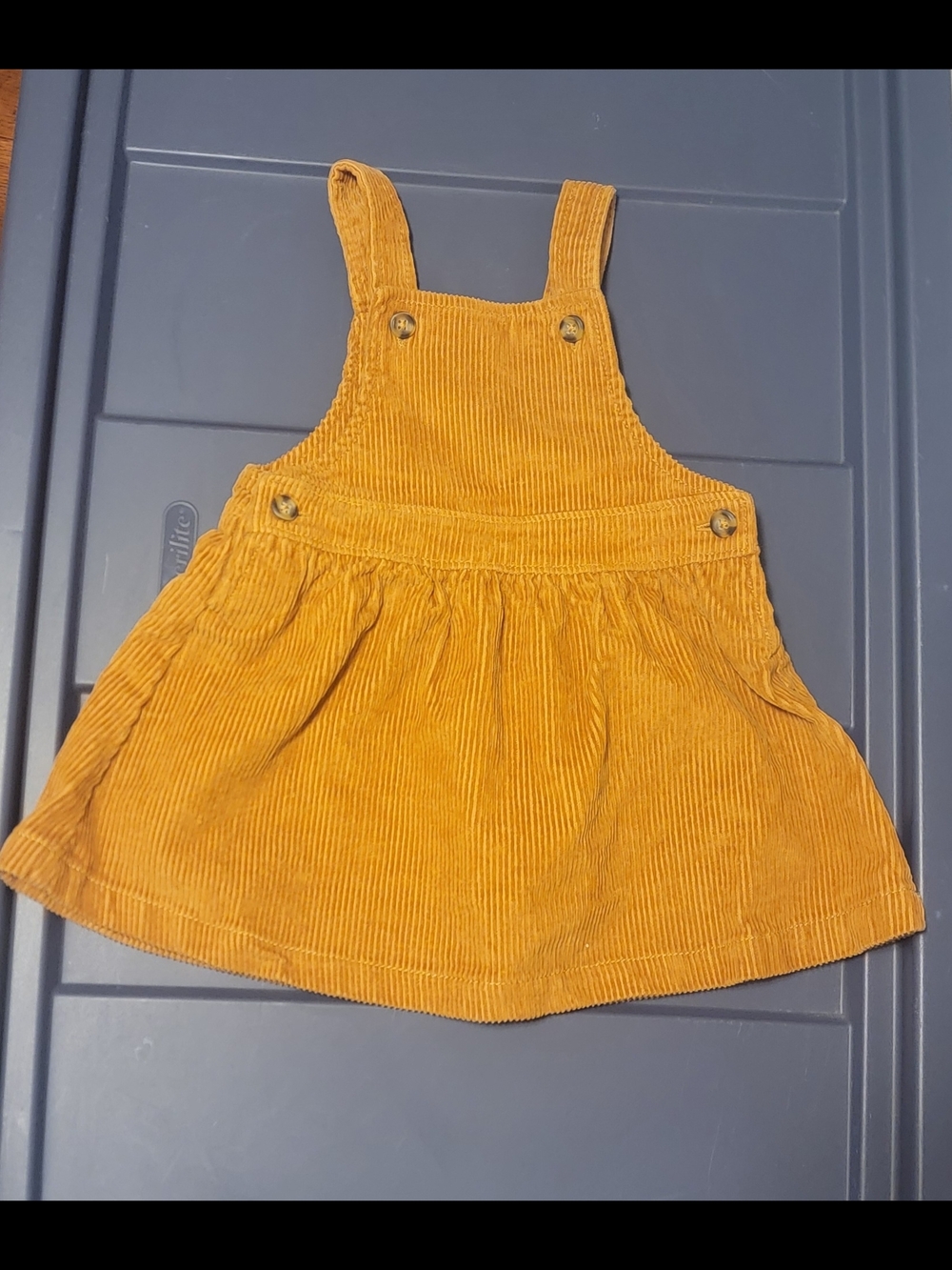 Carter's Mustard Corduroy Overall Dress